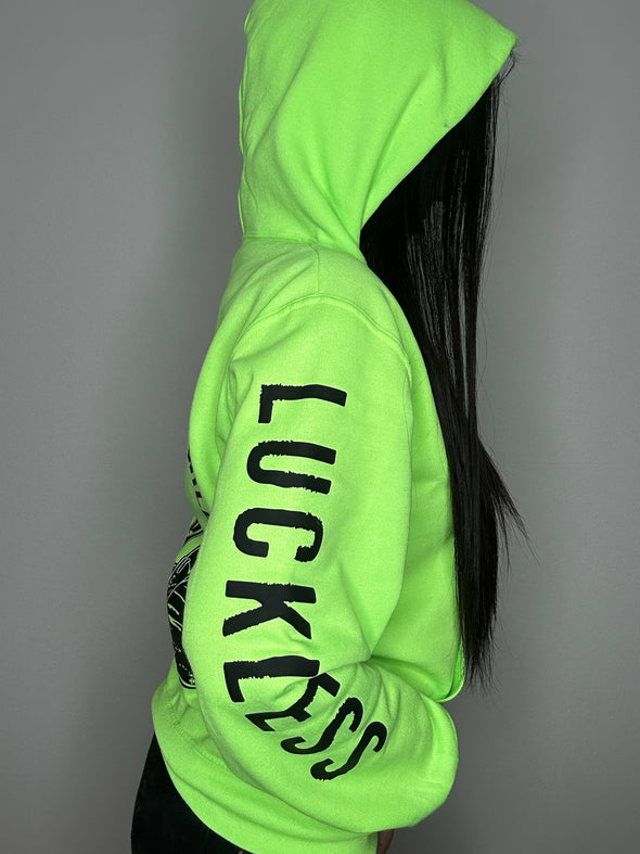 Out Here Being Wild Hoodie Neon Green