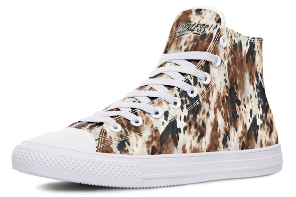 Bleach Cowhide High Tops