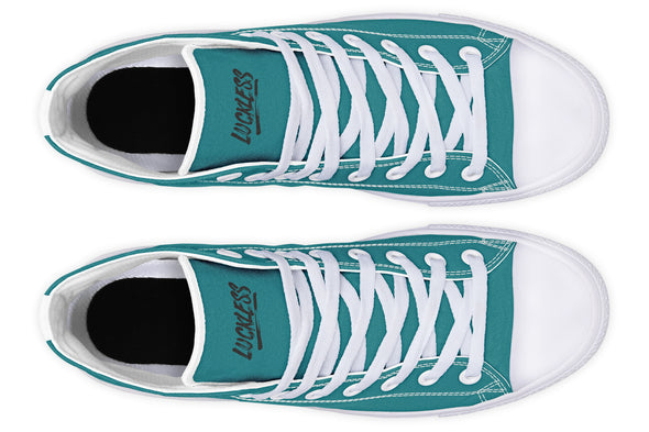 Sunflower And Skulls Teal High Tops