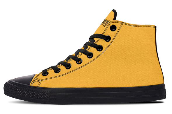 Sunflower And Skulls Yellow High Tops