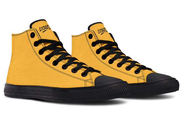 Sunflower And Skulls Yellow High Tops