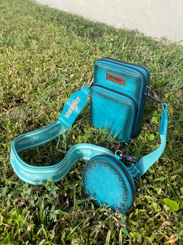 Wrangler Crossbody Cell Phone Purse | Turquoise