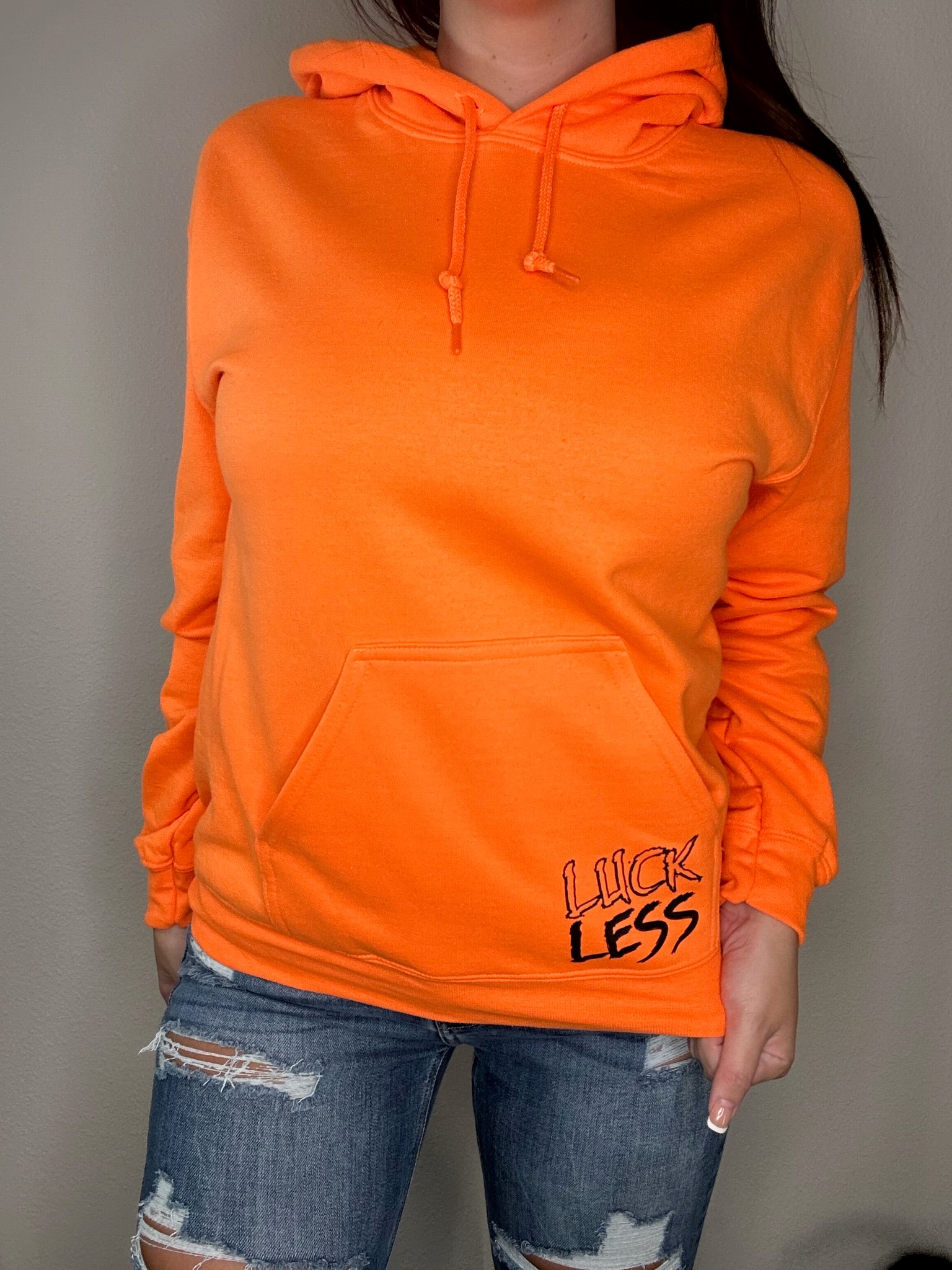 Neon orange hoodie online women's