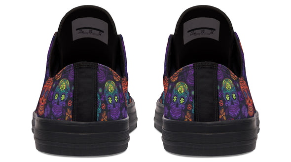 Blacklight Sugar Skull Low Tops