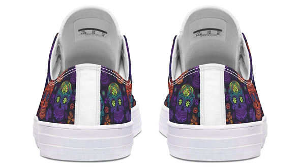 Blacklight Sugar Skull Low Tops