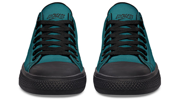 Sunflower And Skulls Teal Low Tops