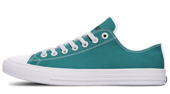 Sunflower And Skulls Teal Low Tops