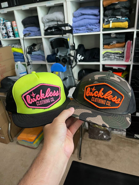 Neon Pink Patch + Neon Yellow Trucker