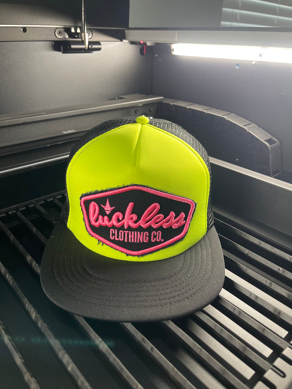 Neon Pink Patch + Neon Yellow Trucker