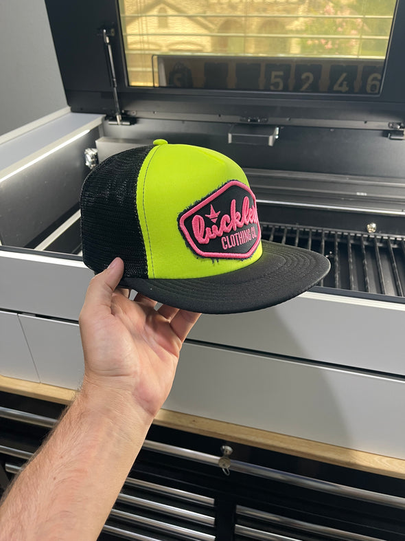 Neon Pink Patch + Neon Yellow Trucker