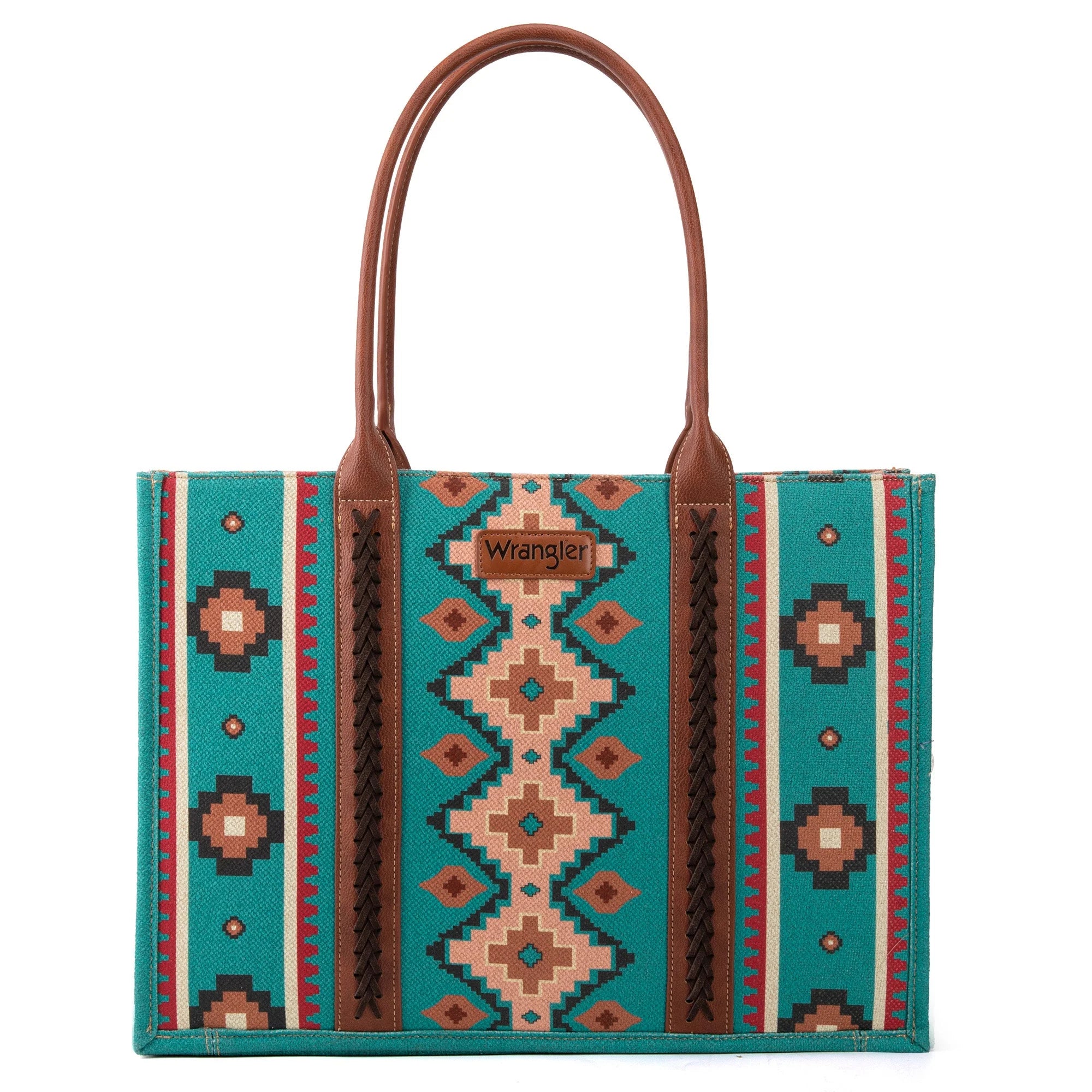 Turquoise Southwest Wrangler Tote - Small