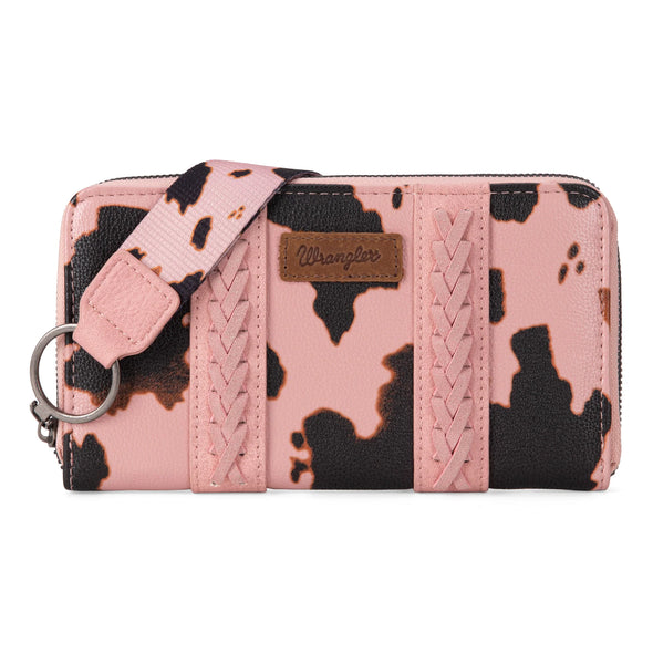 Wrangler Cow Print Wallet - Pink