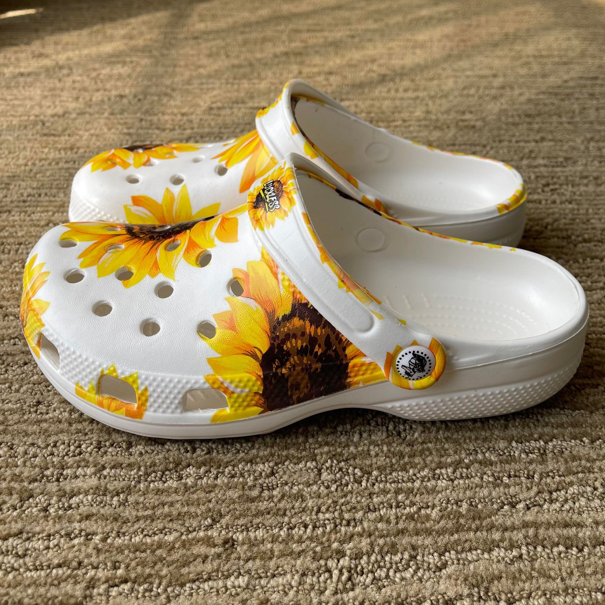 Crocs cheap with sunflowers