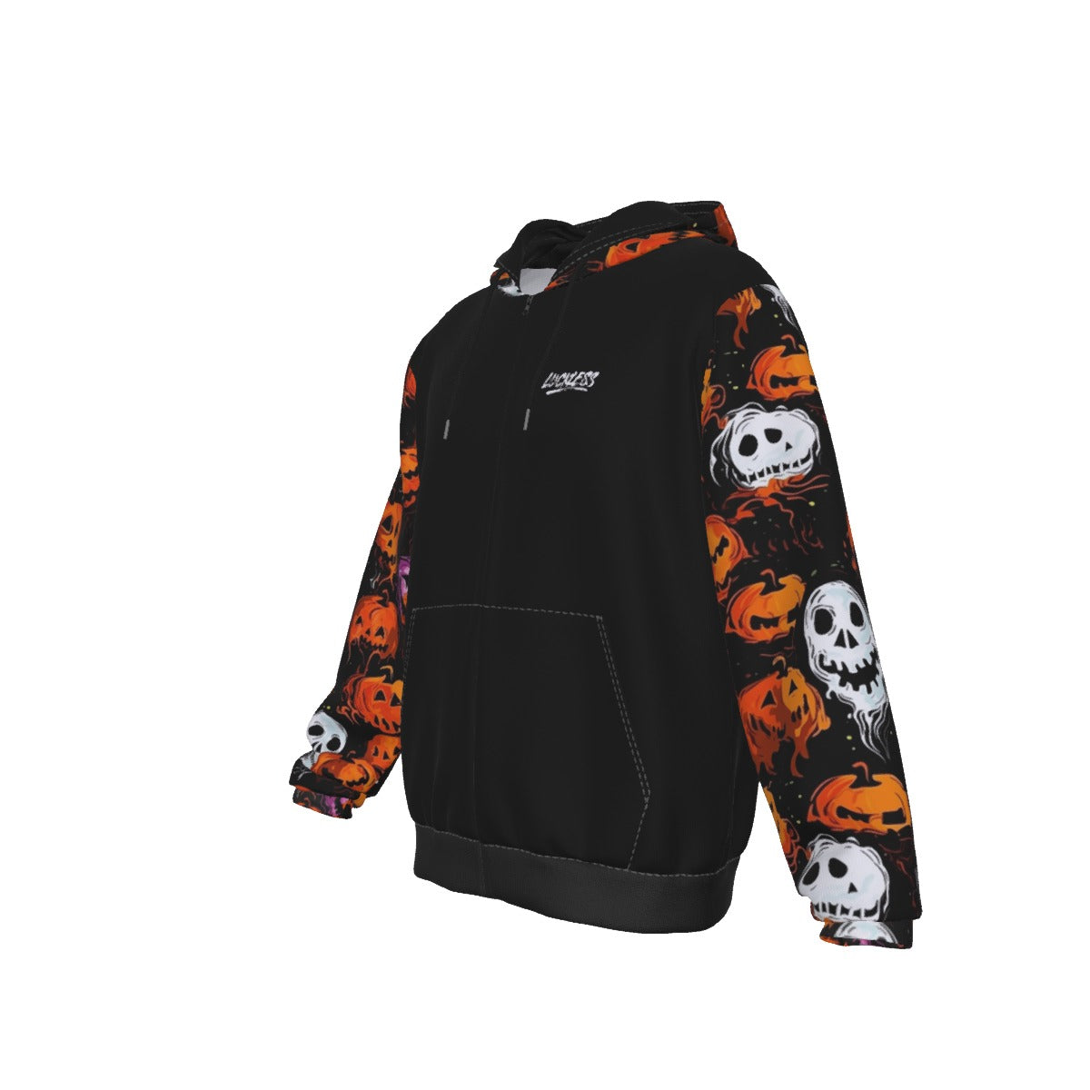 Chicago Bears hoodie 3D orange Skull 