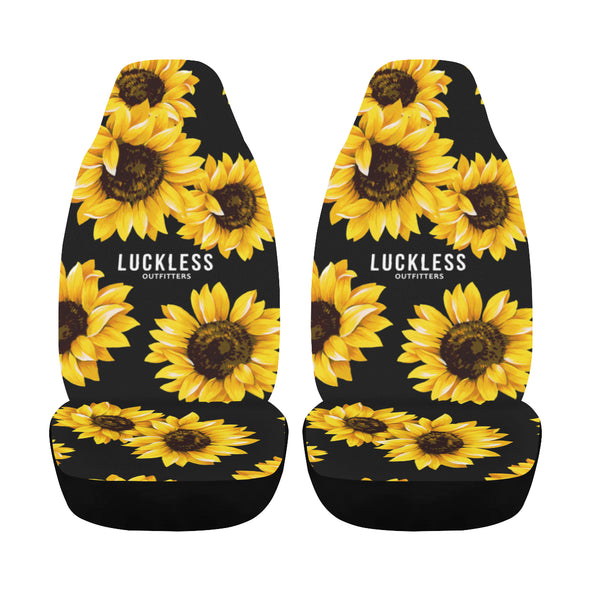 Sunflower Seat Airbag Compatible Seat Covers (Set of 2) - Luckless Outfitters - Country - Apparel - Music - Clothing - Redneck - Girl - Women - www.lucklessclothing.com - Matt - Ford Parody - Concert - She Wants the D - Lets Get Dirty - Mud Run - Mudding - 