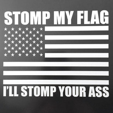 Stomp My Flag Vehicle Decal - Luckless Outfitters - Country - Apparel - Music - Clothing - Redneck - Girl - Women - www.lucklessclothing.com - Matt - Ford Parody - Concert - She Wants the D - Lets Get Dirty - Mud Run - Mudding - 