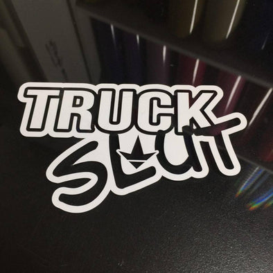 Truck SL*T Vinyl Decal - Luckless Outfitters - Country - Apparel - Music - Clothing - Redneck - Girl - Women - www.lucklessclothing.com - Matt - Ford Parody - Concert - She Wants the D - Lets Get Dirty - Mud Run - Mudding - 